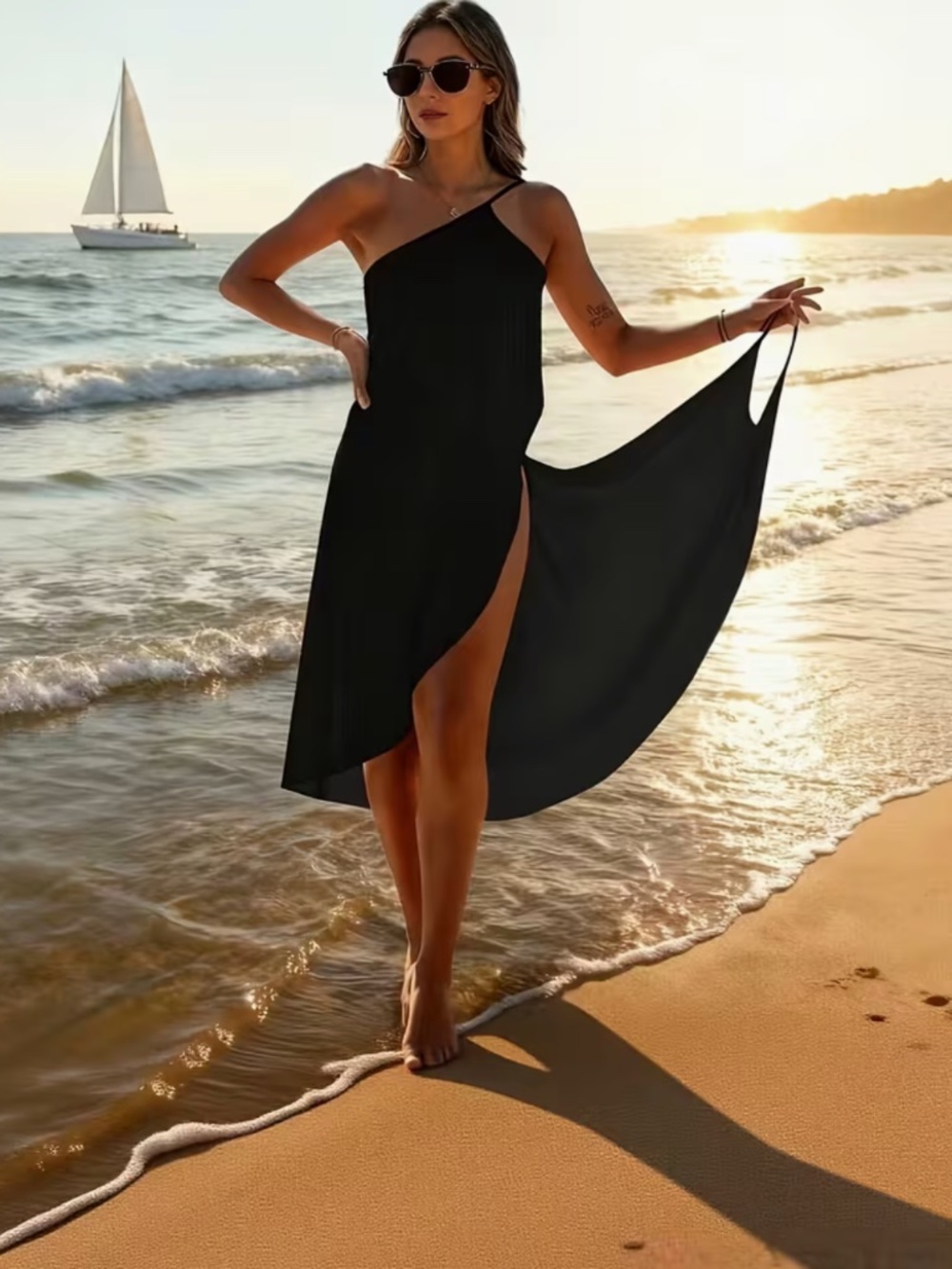 Black Wrap Around Dress